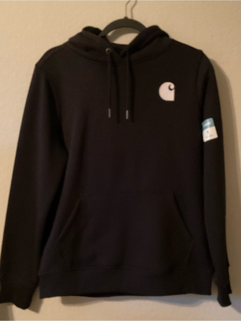 Carhartt Black Hoodie with White Logo